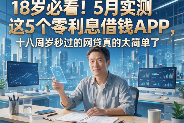 18岁必看！5月实测这5个零利息借钱APP，十八周岁秒过的网贷真的太简单了