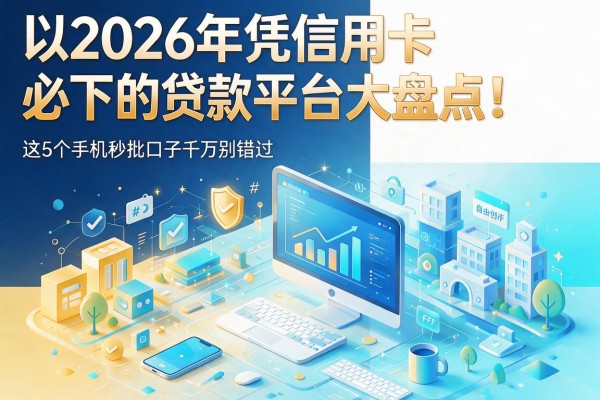 2026年凭信用卡必下的贷款平台大盘点！这5个手机秒批口子千万别错过