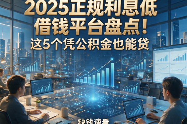 2025正规利息低借钱平台盘点！这5个凭公积金也能贷，缺钱速看