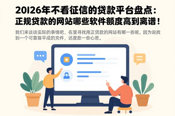 2026年不看征信的app贷款平台盘点:正规贷款的网站有哪些软件?额度高到离谱!