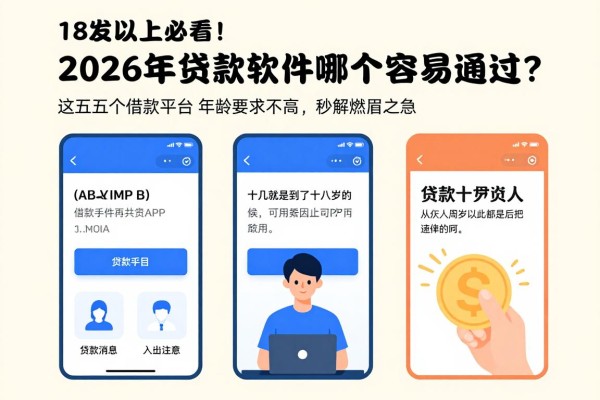 18岁以上必看！2026年贷款软件哪个容易通过？这五个借款平台年龄要求不高，秒解燃眉之急