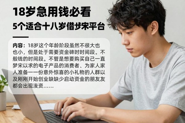 18岁急用钱必看！5个适合十八岁借钱平台亲测秒批，本月千人已下款