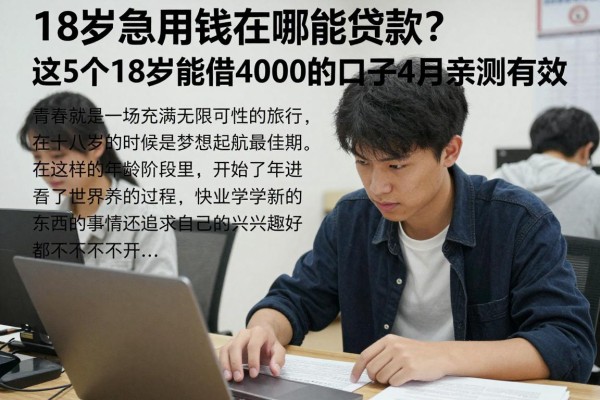 18岁急用钱在哪能贷款？这5个18岁能借4000的口子4月亲测有效