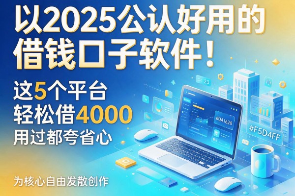 2025公认好用的借钱口子软件！这5个平台轻松借4000，用过都夸省心