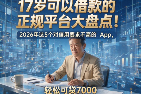 17岁可以借款的正规平台大盘点！2026年这5个对信用要求不高的App，轻松可贷7000