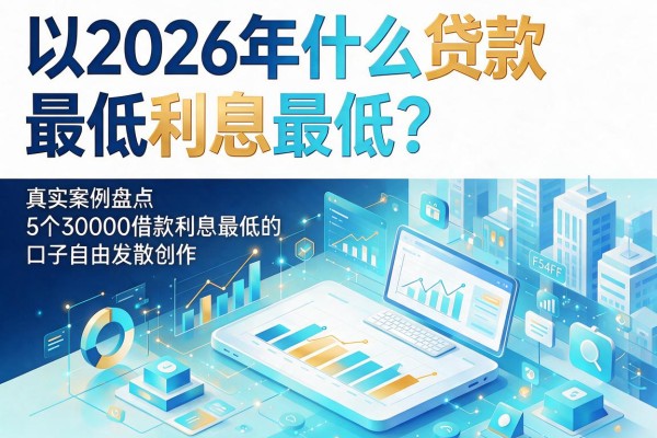 2026年什么贷款最低利息最低？真实案例盘点5个30000借款利息最低的口子