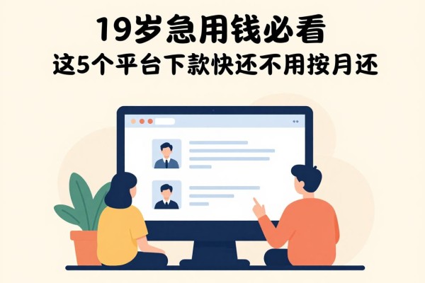 19岁急用钱必看！这5个平台下款快还不用按月还，2026年最新整理