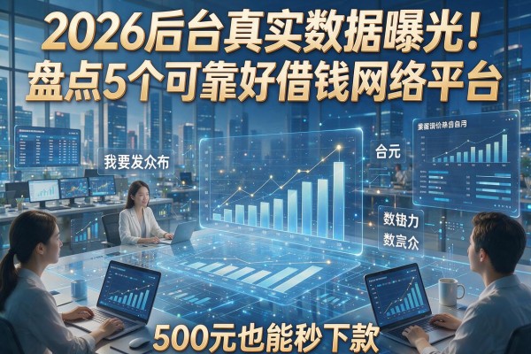 2026后台真实数据曝光！盘点5个可靠好借钱网络平台，500元也能秒下款