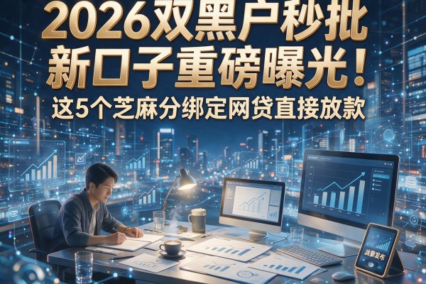 2026双黑户秒批新口子重磅曝光！这5个芝麻分绑定网贷直接放款