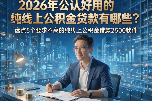 2026年公认好用的纯线上公积金贷款有哪些？盘点5个要求不高的纯线上公积金借款2500软件