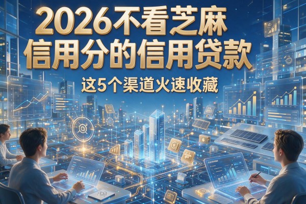 2026不看芝麻信用分的信用贷款，这5个渠道火速收藏！