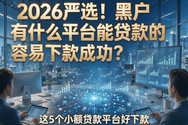 2026严选！黑户有什么平台能贷款的 容易下款成功？这5个小额贷款平台好下款