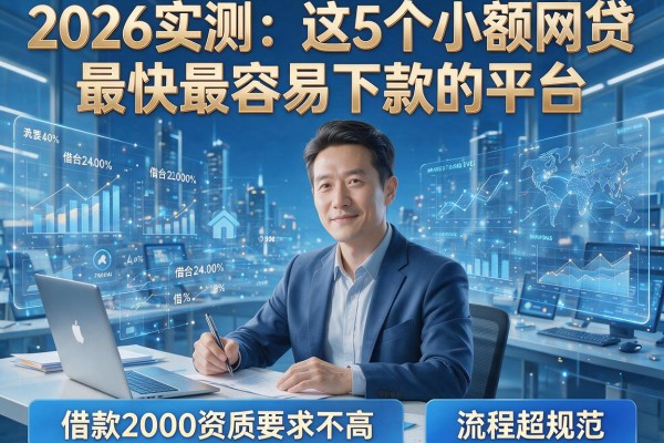 2026实测:这5个小额网贷最快最容易下款的平台,借款2000资质要求不高、流程超规范