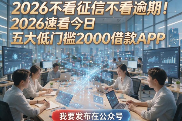 2026不看征信不看逾期！2026速看今日五大低门槛2000借款APP