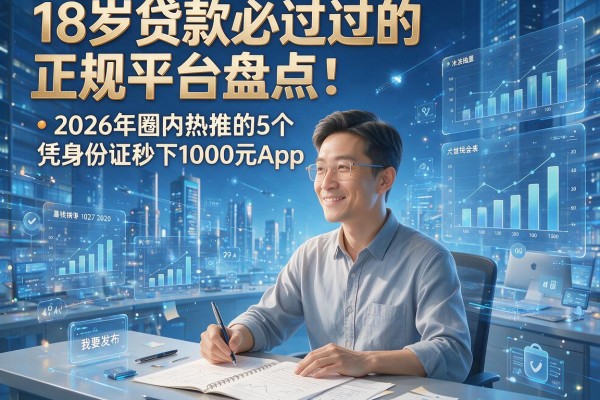 18岁贷款必过的正规平台盘点：2026年圈内热推的5个凭身份证秒下1000元App
