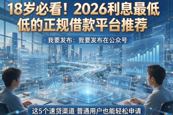 18岁必看!2026利息最低的正规借款平台推荐,这5个速贷渠道普通用户也能轻松申请