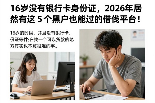 16岁没有银行卡身份证，2026年居然还有这5个黑户也能过的借钱平台！
