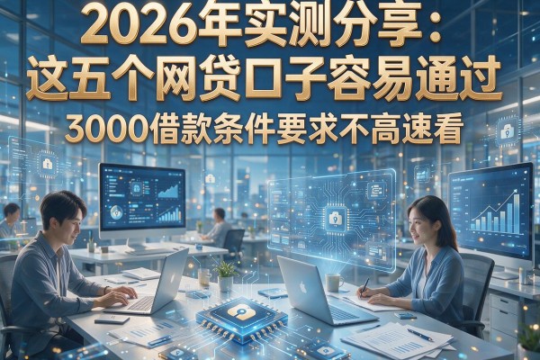 2026年实测分享：这五个网贷口子容易通过，3000借款条件要求不高速看！