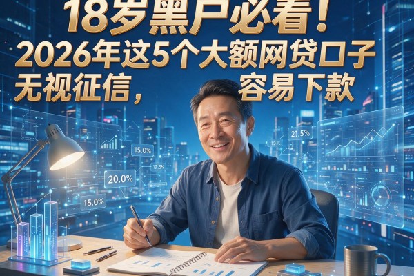 18岁黑户必看!2026年这5个大额网贷口子无视征信,容易下款