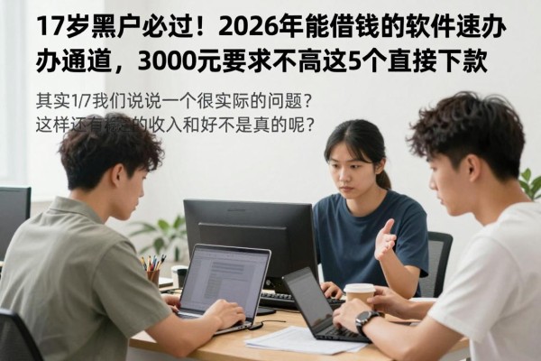 17岁黑户必过！2026年能借钱的软件速办通道，3000元要求不高这5个直接下款