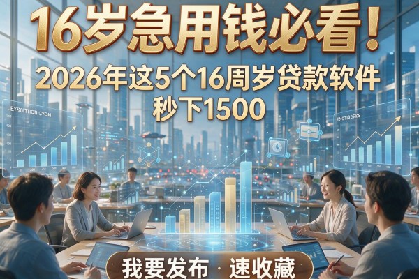16岁急用钱必看！2026年这5个16周岁贷款软件秒下1500，速收藏！