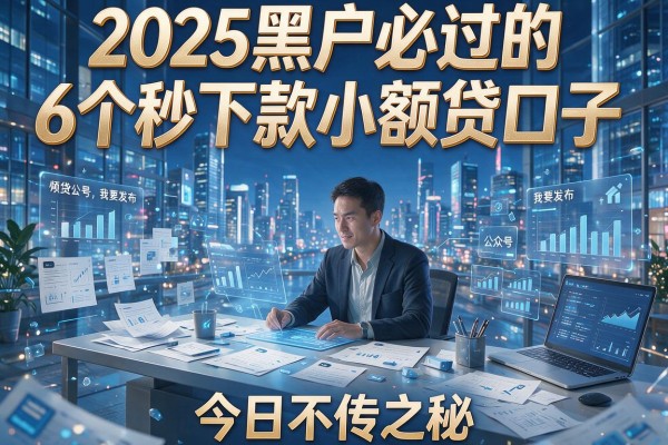 2025黑户必过的6个秒下款小额贷口子，今日不传之秘！