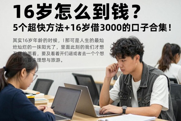 16岁怎么借到钱？5个超快方法+16岁借3000的口子合集！