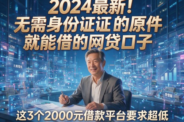 2024最新!无需身份证原件就能借的网贷口子,这3个2000元借款平台要求超低