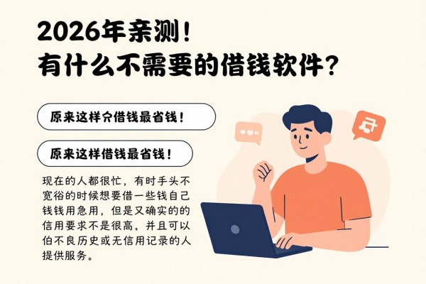 2026年亲测！有什么不需要征信的借钱软件？原来这样借钱最省钱！