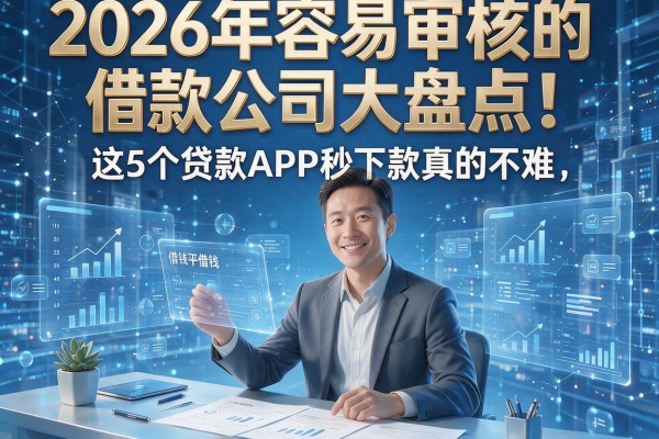 2026年容易审核的借款公司大盘点！这5个贷款APP秒下款真的不难