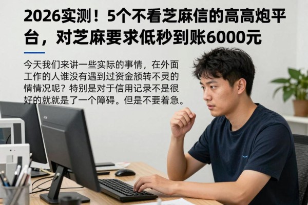2026实测！5个不看芝麻信用的高炮平台，对芝麻分要求低秒到账6000元