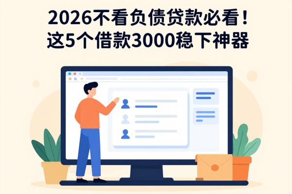 2026不看负债贷款必看!这5个借款3000稳下神器,对负债要求不高还超好用