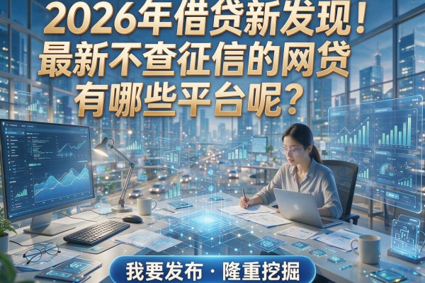 2026年借贷新发现!最新不查征信的网贷有哪些平台呢?本篇为您隆重挖掘!