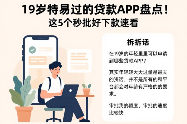 19岁特容易过的贷款APP盘点！这5个秒批好下款速看