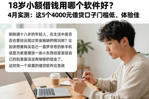 18岁小额借钱用哪个软件好?4月实测:这5个4000元借款口子门槛低、体验佳