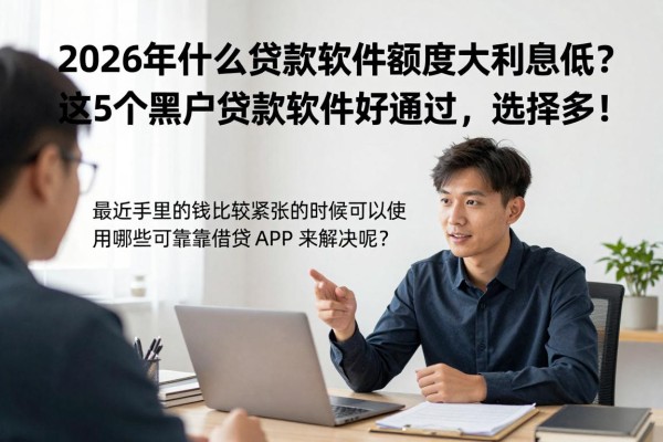 2026年什么贷款软件额度大利息低？这5个黑户贷款软件好通过、选择多！