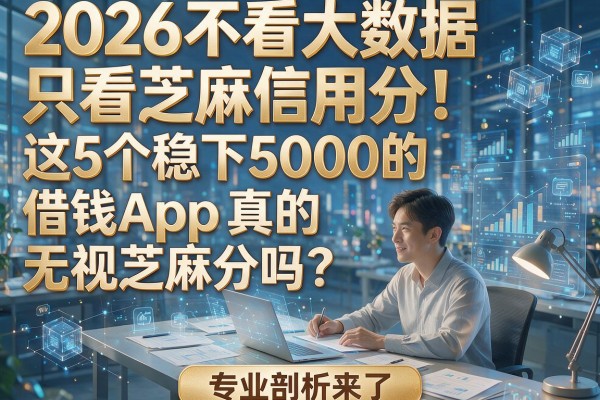 2026不看大数据只看芝麻信用分!这5个稳下5000的借钱App真的无视芝麻分吗?专业剖析来了