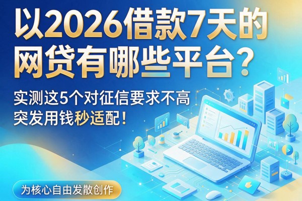 2026借款7天的网贷有哪些平台?实测这5个对征信要求不高,突发用钱秒适配!