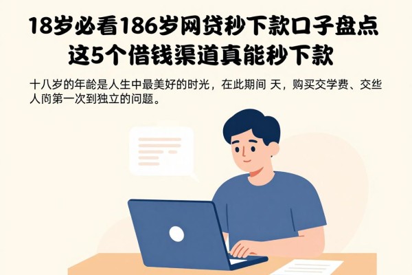 18岁必看！2026年18岁网贷秒下款口子盘点：这5个借钱渠道真的能秒下款