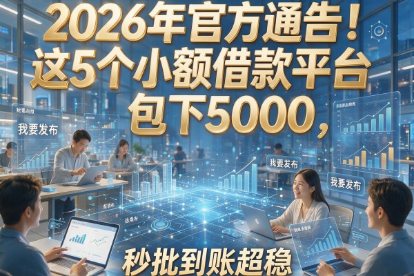 2026年官方通告!这5个小额借款平台包下5000,秒批到账超稳!