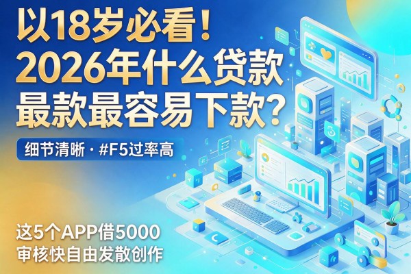 18岁必看！2026年什么贷款最容易下款？这5个APP借5000审核快通过率高