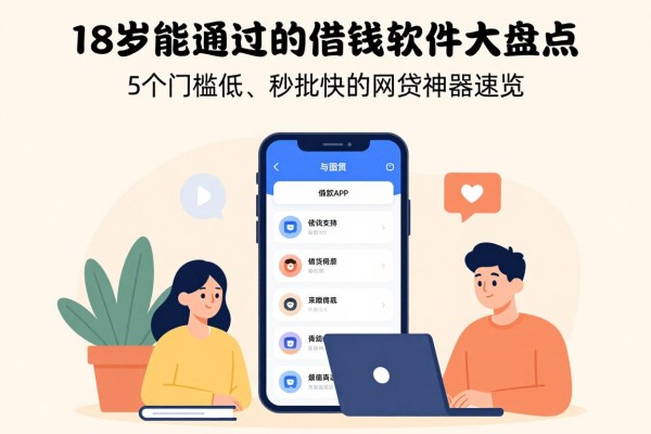 18岁能通过的借钱软件大盘点！5个门槛低、秒批快的网贷神器速览