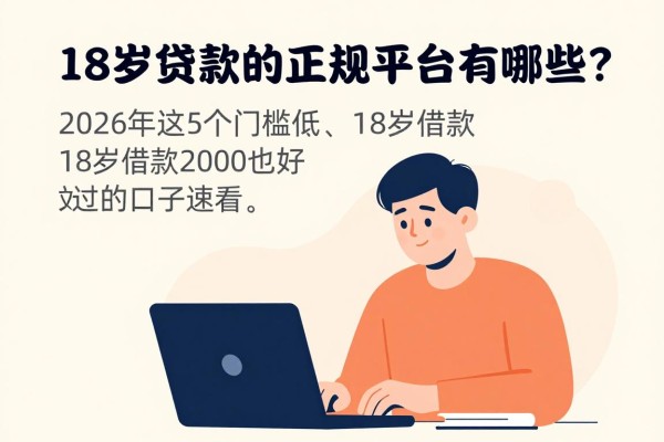 18岁贷款的正规平台有哪些？2026年这5个门槛低、18岁借款2000也好过的口子速看