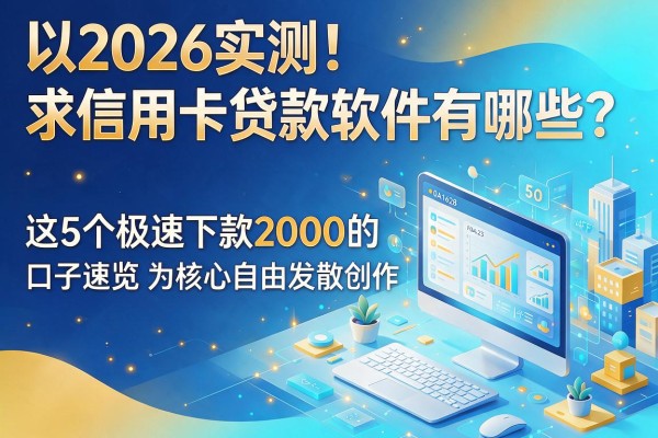2026实测!求信用卡贷款软件有哪些?这5个极速下款2000的口子速览