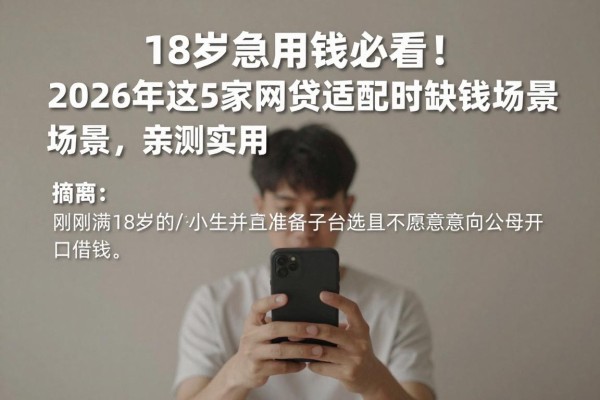 18岁急用钱必看！2026年这5家网贷适配临时缺钱场景，亲测实用
