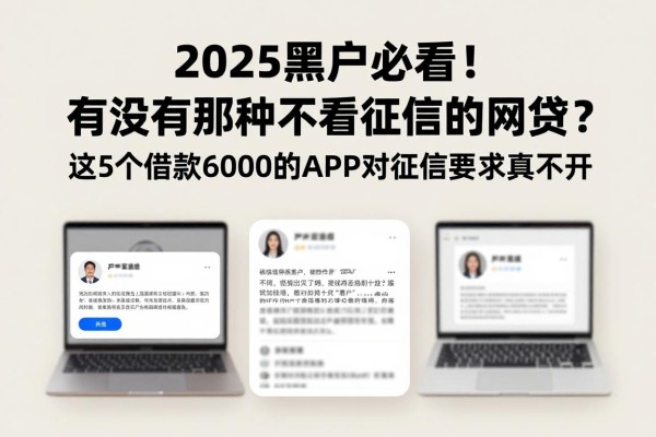 2025黑户必看!有没有那种不看征信的网贷?这5个借款6000的APP对征信要求真不高