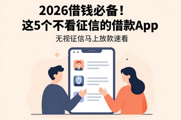 2026借钱必备！这5个不看征信的借款app，无视征信马上放款速看