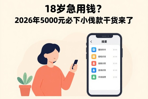 18岁急用钱？2026年5000元必下小额贷款干货来了，这5个对征信要求不高的实用软件优选