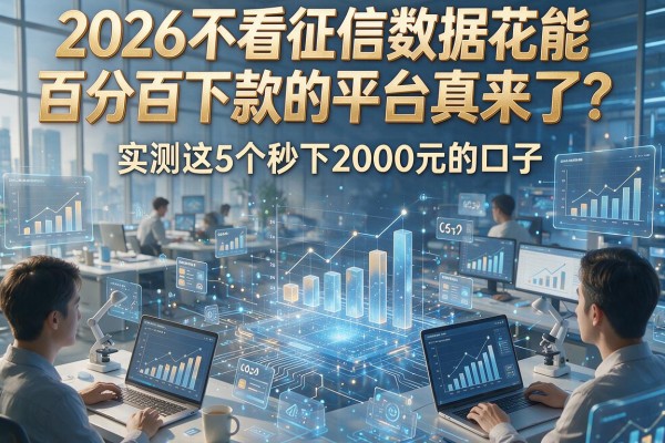 2026不看征信数据花能百分百下款的平台真来了？实测这5个秒下2000元的口子