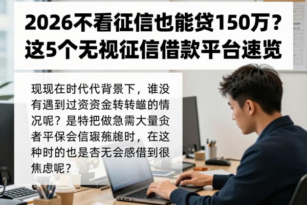 2026不看征信也能贷150万？这5个无视征信借款平台速览